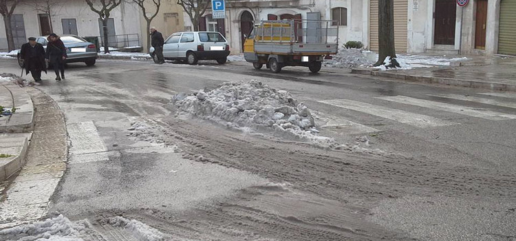 Noci: forti lamentele sui disagi causati dalla neve
