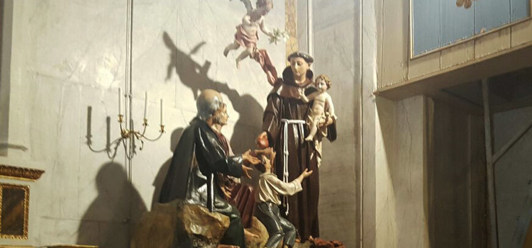 Sant’Antonio, devozione con statua restaurata del 1920