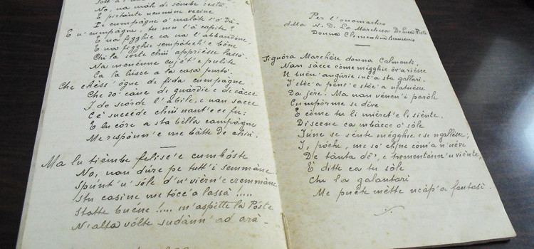 Gabrielli: il manoscritto di “Saggi di poesie nel dialetto di Noci”, donato alla biblioteca Gabrielli: il manoscritto di “Saggi di poesie nel dialetto di Noci”, donato alla biblioteca