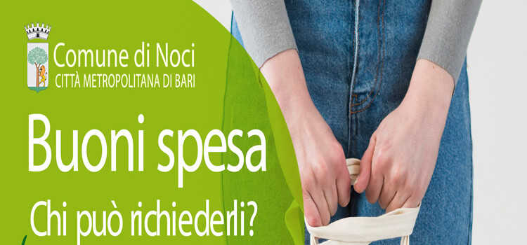 Il Comune vara i buoni spesa a favore di persone e famiglie in condizioni di difficoltà