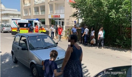 Scontro auto-bici in Via Nardulli
